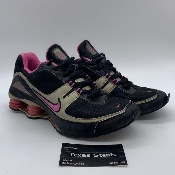 Youth Nike Shox Turbo 5 GS Black Pink - Picture 1 of 8
